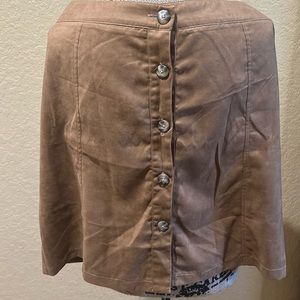 Be tan faux suede skirt, size 14, like new | offer in description